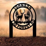 Personalized Deer Address Yard Stake, Custom Deer Sign, Custom House Numbers, Metal Address Sign, Address Numbers, Outdoor Decor