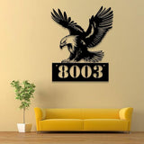 Custom Eagle Metal Address Sign House Number Hanging Address Plaque, Led Sign, Outdoor Sign, Modern Address Sign, New Home Gift