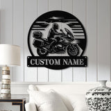 Custom Motorcycle Metal Sign, Personalized Motorcycle Wall Decor, Garage Name Sign, Motorcycle Lover Gifts, Gift for Him, Man Cave Decor