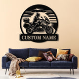 Custom Motorcycle Metal Sign, Personalized Motorcycle Wall Decor, Garage Name Sign, Motorcycle Lover Gifts, Gift for Him, Man Cave Decor
