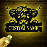 Custom Cow Metal Sign, Personalized Farmhouse Sign, Cow Kitchen Decor, Gifts for Cow Lovers, Cow Ranch Sign, Farmhouse Outdoor Wall Decor