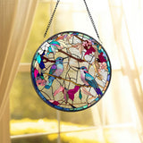 Hummingbirds and Wild Flowers Suncatcher, Hummingbird Lovers, Window Hanging, Hummingbird Suncatcher, Hummingbird Gifts, Gift for Mom