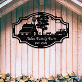 Personalized Metal Farm Sign | Custom Farmhouse Decor | Farm Name Sign | Outdoor Rustic Metal Ranch Sign | Barn Gate Plaque | Custom Farm