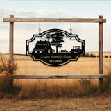 Personalized Metal Farm Sign | Custom Farmhouse Decor | Farm Name Sign | Outdoor Rustic Metal Ranch Sign | Barn Gate Plaque | Custom Farm