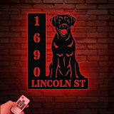 Personalized Labrador Retriver House Number, Pet Home Number Metal Wall Sign, Animal Outdoor House Address Sign, Dog Home Address Sign