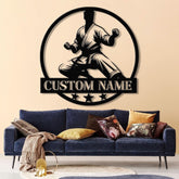Custom Karate Metal Sign, Metal Wall Art, Japanese Martial Art Wall Decor, Martial Arts Gift, Karate Name Sign, Dojo Decor, Nursery Decor