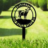 Personalized Cow Address Garden Stake, Custom Farm Sign, Custom House Number Display, Metal Address Plaque, House Numbers Sign