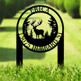 Personalized Deer Address Yard Stake, Custom Deer Sign, Custom House Numbers, Metal Address Sign, Address Numbers, Outdoor Decor