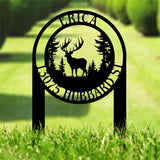 Personalized Deer Address Yard Stake, Custom Deer Sign, Custom House Numbers, Metal Address Sign, Address Numbers, Outdoor Decor