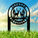 Personalized Deer Address Yard Stake, Custom Deer Sign, Custom House Numbers, Metal Address Sign, Address Numbers, Outdoor Decor