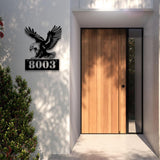 Custom Eagle Metal Address Sign House Number Hanging Address Plaque, Led Sign, Outdoor Sign, Modern Address Sign, New Home Gift