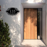 Personalized Address Sign with Led Light, Metal Address Sign for House Number Sign Metal Address Plaque, Front Porch Address Sign