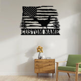 Personalized US Pheasant Metal Sign, Custom Pheasant Hunting Name Sign, Wall Decor for Man Cave, Hunter Gift for Dad, Pheasant Decor