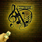 Custom Trumpet Player Name Metal Sign, Personalized Jazz Musician Gift, Music Lover Wall Decor, Musician Name Sign, Music Room Decoration