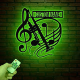 Custom Trumpet Player Name Metal Sign, Personalized Jazz Musician Gift, Music Lover Wall Decor, Musician Name Sign, Music Room Decoration