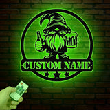 Beer Bar Metal Sign with Led Lights, Personalized Bar Sign, Custom Pub Decor, Metal Wall Art for Man Cave, Home Bar Sign, Bar Name Plaque