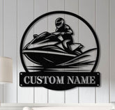 Custom Jet Ski Metal Wall Art With LED Light, Personalized Jet Ski Name Sign, Jet Ski Metal Art, Home Decor, Birthday Gift, Dad Gifts