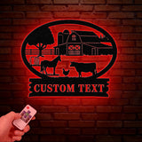 Personalized Metal Farm Sign, Custom Farmhouse Decor, Farm Name Sign | Outdoor Rustic Metal Ranch Sign, Barn Gate Plaque, Custom Farm