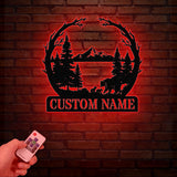 Personalized Metal Bear Sign, Bear Cabin Sign, Cabin Decor, Outdoor Metal Sign, Hunter Gift, Hunting Gift, Bear Decor, Gift for Dad