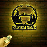 Personalized Metal Bear Sign, Bear Cabin Sign, Cabin Decor, Outdoor Metal Sign, Hunter Gift, Hunting Gift, Bear Decor, Gift for Dad