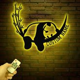 Custom Panda Metal Wall Art, Custom Metal Panda Sign, Bedroom Sign, Panda Sign With Name, Custom Nursery Decor, Metal Wall Decor