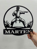 Custom Karate Metal Sign, Metal Wall Art, Japanese Martial Art Wall Decor, Martial Arts Gift, Karate Name Sign, Dojo Decor, Nursery Decor