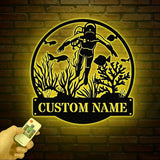 Personnalized Reef Metal Wall Art with Led Lights, Fish Coral Reef Metal Wall Decor, Reef Metal Sign, Aquarium Sign, Fish Lover Gift