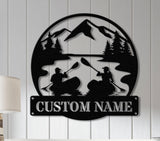 Personalized Kayak Lake House Metal Wall Art LED Lights, Custom Kayak Name Sign Home Decor, Kayak Metal Sign, Housewarming Gift