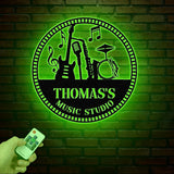 Custom Music Room Sign with LED Light, Music Studio Wall Decor, Musician Gift, Cello & Piano Instrument Art, Music Note Sign for Music Lover