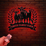 Custom Metal Cow Calf Farm Sign, Personalized Farmhouse Sign, Metal Farm Name Sign, Ranch Sign, Cow and Calf Sign, Barn Gate Plaque