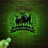 Custom Metal Cow Calf Farm Sign, Personalized Farmhouse Sign, Metal Farm Name Sign, Ranch Sign, Cow and Calf Sign, Barn Gate Plaque