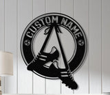 Custom Metal Cow Calf Farm Sign, Personalized Farmhouse Sign, Metal Farm Name Sign, Ranch Sign, Cow and Calf Sign, Barn Gate Plaque