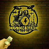 Custom Drummer Metal Sign, Drummer Wall Art LED Lights, Personalized Drum Player Name Sign, Drum Music Room Decor, Kids Nursery Decoration