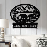 Personalized Bear Metal Sign: Cabin Decor, Hunter Gift