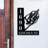 Personalized Chicken House Number, Chicken Home Number Metal Wall Sign, Hen Animal Outdoor House Address Sign, Farm Home Address Metal