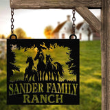 Horse Ranch Sign, Metal Farm Sign, Ranch Sign, Farm Sign, Personalized Farm Sign, Farming Signs, Custom Horse Sign, Gift For Her, Home Decor