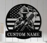 Custom US Lineman Metal Wall Art with LED Light, Personalized Electrical Worker Name Sign, Electrician Home Decor, Birthday Gifts, Dad Gifts