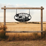 Personalized Farmhouse Sign, Metal Farm Sign, Custom metal farm name sign, Metal Barn Sign, Ranch metal sign, Farmer Gift