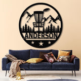 Personalized Disc Golf Metal Sign with LED Lights, Custom Disc Golfer Name Sign, Sports Wall Art, Gift for Dad, Home Decor