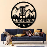 Personalized Disc Golf Metal Sign with LED Lights, Custom Disc Golfer Name Sign, Sports Wall Art, Gift for Dad, Home Decor