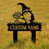 Personalized Garden Gnome Yard Stake, Custom Gnome Gifts, Gnome Metal Art, Yard Decor, Outdoor Lawn Decor, Garden Decor, Front Porch Decor