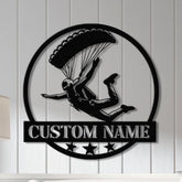 Custom Powered Parachute Metal Sign With LED Lights, Personalized Skydiving Metal Sign, Skydiver Metal Light, Parachute Led Light