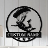 Custom Powered Parachute Metal Sign With LED Lights, Personalized Skydiving Metal Sign, Skydiver Metal Light, Parachute Led Light