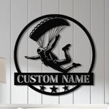 Custom Powered Parachute Metal Sign With LED Lights, Personalized Skydiving Metal Sign, Skydiver Metal Light, Parachute Led Light