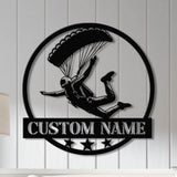 Custom Powered Parachute Metal Sign With LED Lights, Personalized Skydiving Metal Sign, Skydiver Metal Light, Parachute Led Light