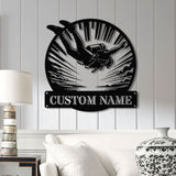 Custom Powered Parachute Metal Sign With LED Lights, Personalized Skydiving Metal Sign, Skydiver Metal Light, Parachute Led Light