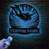 Custom Powered Parachute Metal Sign With LED Lights, Personalized Skydiving Metal Sign, Skydiver Metal Light, Parachute Led Light
