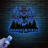 Custom Deer Hunting Metal Sign, Custom Buck Antler Split Metal Wall Hangings, Deer Hunter Name Sign, Hunter's Gift, Cabin Decor