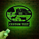 Personalized Metal Farm Sign, Custom Farmhouse Decor, Farm Name Sign | Outdoor Rustic Metal Ranch Sign, Barn Gate Plaque, Custom Farm