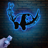 Custom Panda Metal Wall Art, Custom Metal Panda Sign, Bedroom Sign, Panda Sign With Name, Custom Nursery Decor, Metal Wall Decor